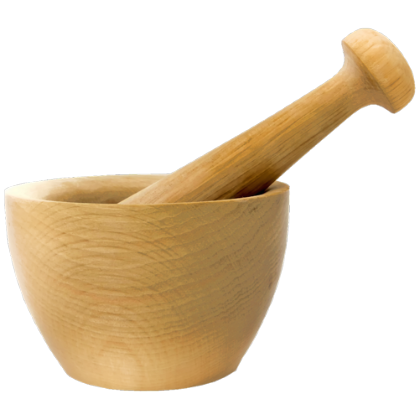 Schüssler Salze 3 Mörser aus Holz